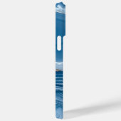 Modern Stone Dusty Blue Marble Case-Mate iPhoneケース (裏面 / 右)