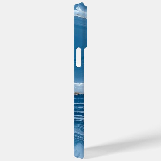 Modern Stone Dusty Blue Marble Case-Mate iPhoneケース (裏面 / 右)