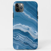 Modern Stone Dusty Blue Marble Case-Mate iPhoneケース (裏面)