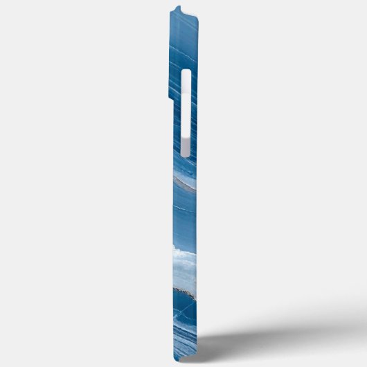 Modern Stone Dusty Blue Marble Case-Mate iPhoneケース (裏面 / 左)