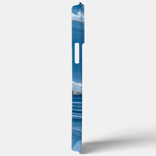 Modern Stone Dusty Blue Marble Case-Mate iPhoneケース (裏面 / 右)