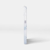 Modern Stone Dusty Blue Marble iPhoneケース (左側面)