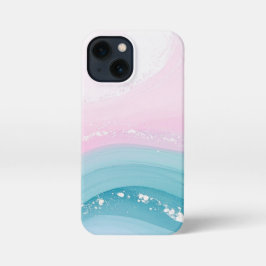 Modern Stone Dusty Blue Marble iPhone 13 Miniケース