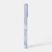 Modern Stone Dusty Blue Marble iPhone 16ケース (右側面)