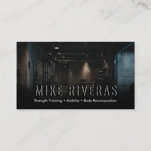 Modern Strength Training Fitness Coach Personal 名刺 (正面)