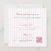 Modern Stripes Hand-Drawn Lemon Bridal Shower 招待状 (裏面)