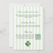 Modern Stripes St Patrick's Couples Wedding Shower 招待状 (裏面)