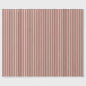 Modern Stripes Wrapping Paper Pink Red Green Cream ラッピングペーパー (フラット)