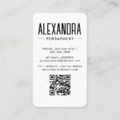 Modern Student Graduate Networking Photo QR Code 名刺 (裏面)