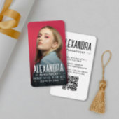 Modern Student Graduate Networking Photo QR Code 名刺