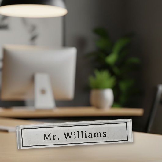 Modern style desk decoration, Office warming gift デスクネームプレート
