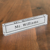 Modern style desk decoration, Office warming gift デスクネームプレート (側面)