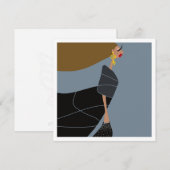 Modern Style Glam Fashion Art Card 招待状 (正面/裏面)