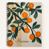 Modern Style Orange Personalized Recipe Book ノートブック (正面)