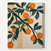 Modern Style Orange Personalized Recipe Book ノートブック (裏面)