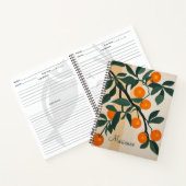 Modern Style Orange Personalized Recipe Book ノートブック (内部)