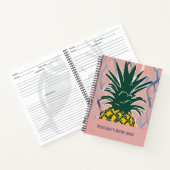 Modern Style Pineapple Personalized Recipe Book ノートブック (内部)