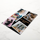 Modern Stylish 5-Photo Family Valentine’s Day 箔シーズンカード (回転した状態)