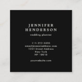 Modern stylish black and silver professional スクエア名刺 (裏面)