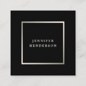 Modern stylish black and silver professional スクエア名刺 (正面)