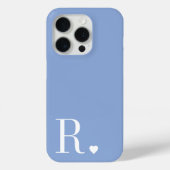 modern stylish blue monogram initial Case-Mate iPhoneケース (裏面)