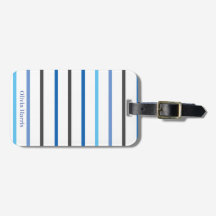 Modern Stylish Blue Stripes Custom