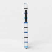 Modern Stylish Blue Stripes Custom Case-Mate iPhoneケース (裏面/左)