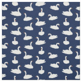 Modern Stylish Blue Swan Pattern ファブリック (見本)