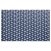 Modern Stylish Blue Swan Pattern ファブリック (ファットクウォーター)