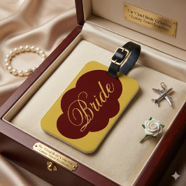 Modern Stylish Bride Luggage Tag Travel Accessory ラゲッジタグ