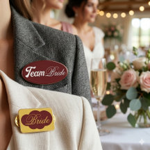 Modern Stylish Bride Name Tag Wedding Event Badge