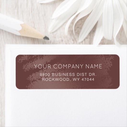 Modern Stylish Bronze Business Return Address ラベル (インサイチュ)