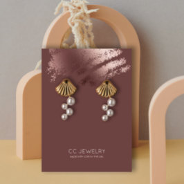 Modern Stylish Bronze Jewelry Earring Display 名刺