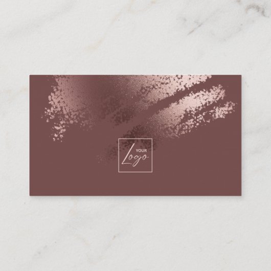 Modern Stylish Bronze Logo Business Card 名刺 (裏面)