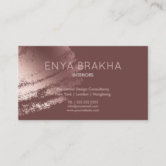 Modern Stylish Bronze Logo Business Card 名刺 (正面)