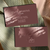 Modern Stylish Bronze Logo Business Card 名刺