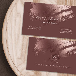 Modern Stylish Bronze Logo Business Card 名刺