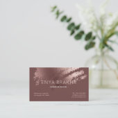 Modern Stylish Bronze Logo Business Card 名刺 (スタンド正面)
