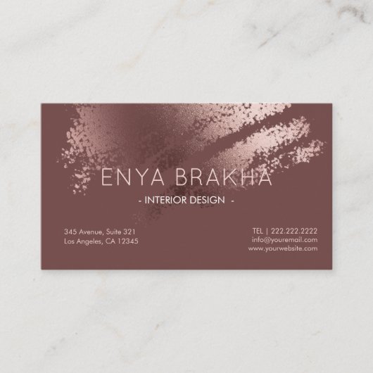 Modern Stylish Bronze Logo Business Card 名刺 (正面)