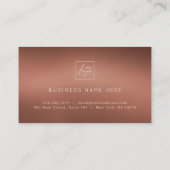 Modern Stylish Bronze Logo Customer Loyalty 名刺 (裏面)