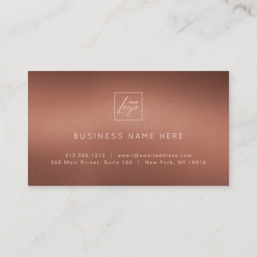 Modern Stylish Bronze Logo Customer Loyalty 名刺 (裏面)