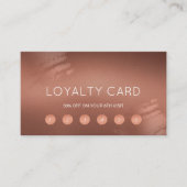 Modern Stylish Bronze Logo Customer Loyalty 名刺 (正面)