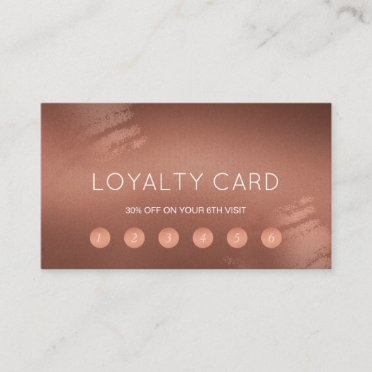 Modern Stylish Bronze Logo Customer Loyalty 名刺 (正面)