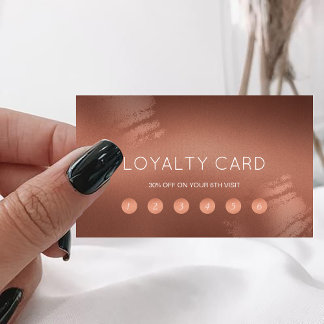 Modern Stylish Bronze Logo Customer Loyalty 名刺