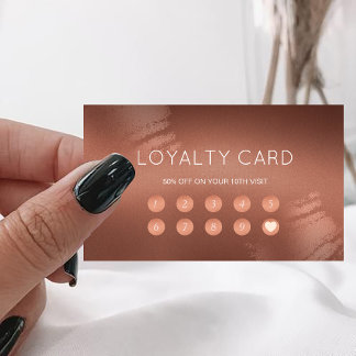 Modern Stylish Bronze Logo Customer Loyalty 名刺