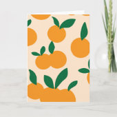 Modern Stylish Citrus Fruit Oranges Pattern カード (正面)