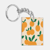 Modern Stylish Citrus Fruit Oranges Pattern キーホルダー (正面左)