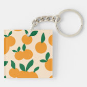 Modern Stylish Citrus Fruit Oranges Pattern キーホルダー (裏面)