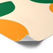 Modern Stylish Citrus Fruit Oranges Pattern ポスター (角)
