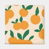 Modern Stylish Citrus Fruit Oranges Pattern マグネット (正面)